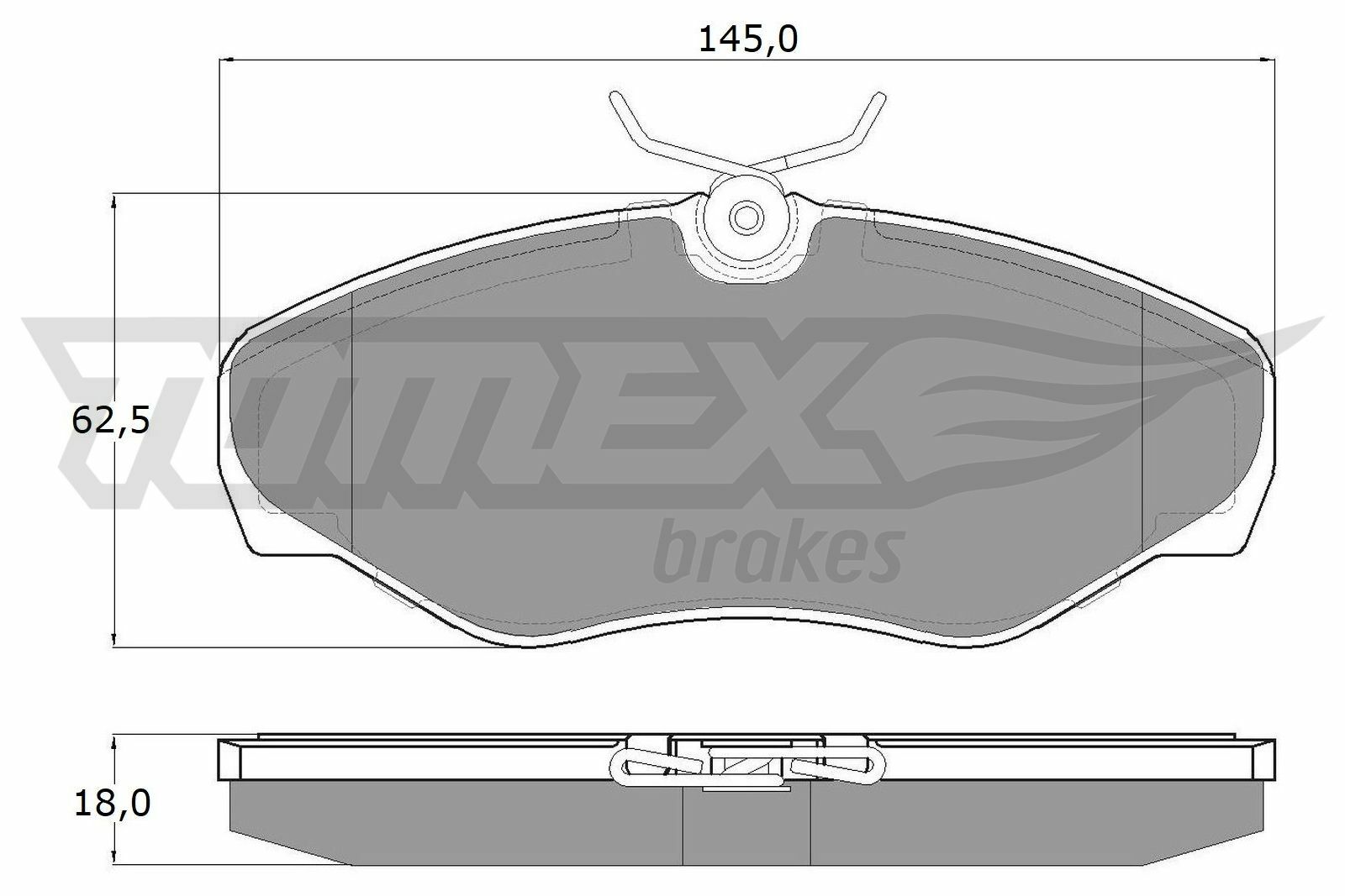 Sada brzdových destiček, kotoučová brzda TOMEX Brakes